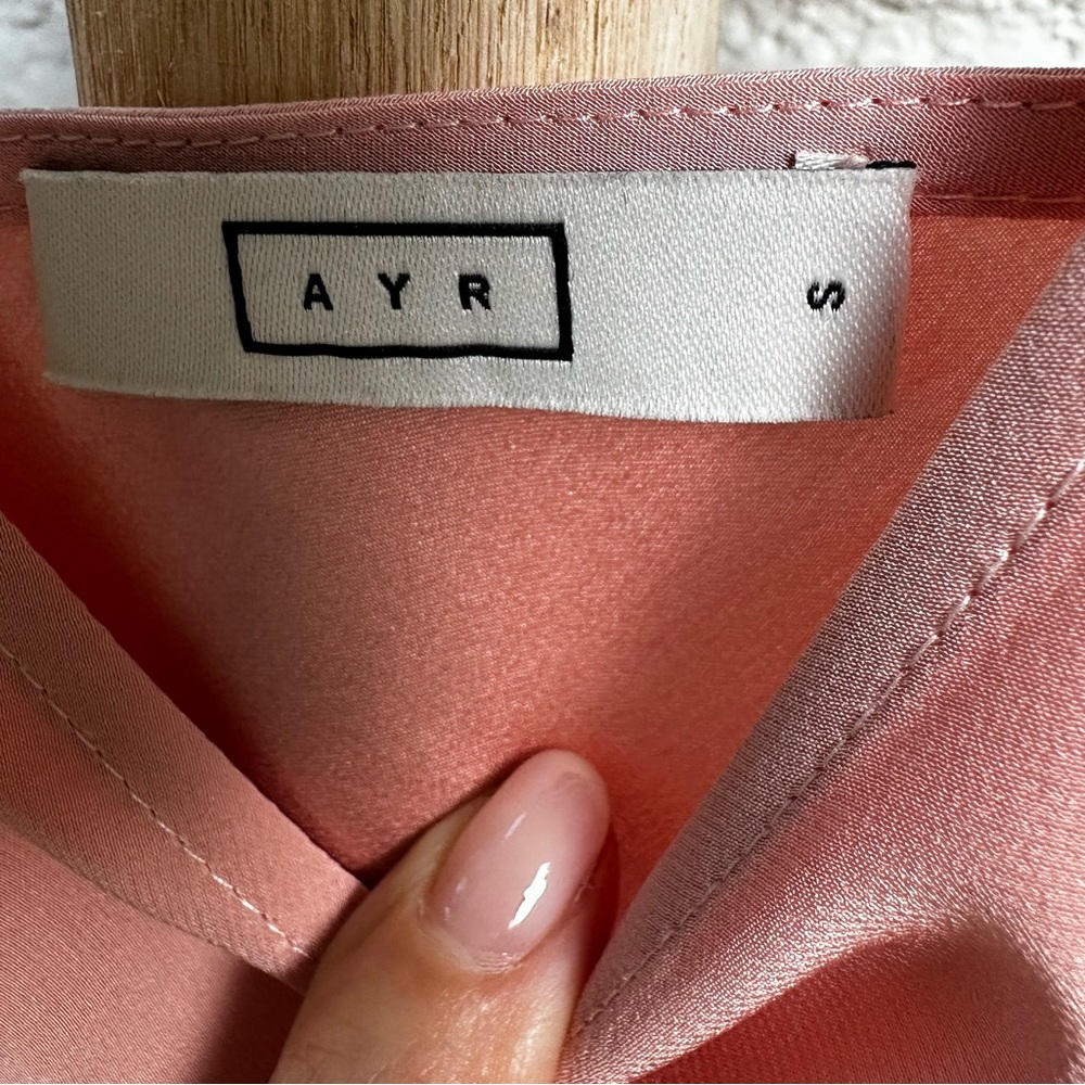 AYR Blush Satin Blouse